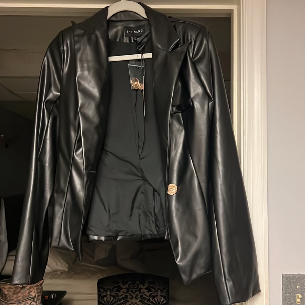 Leather blazer